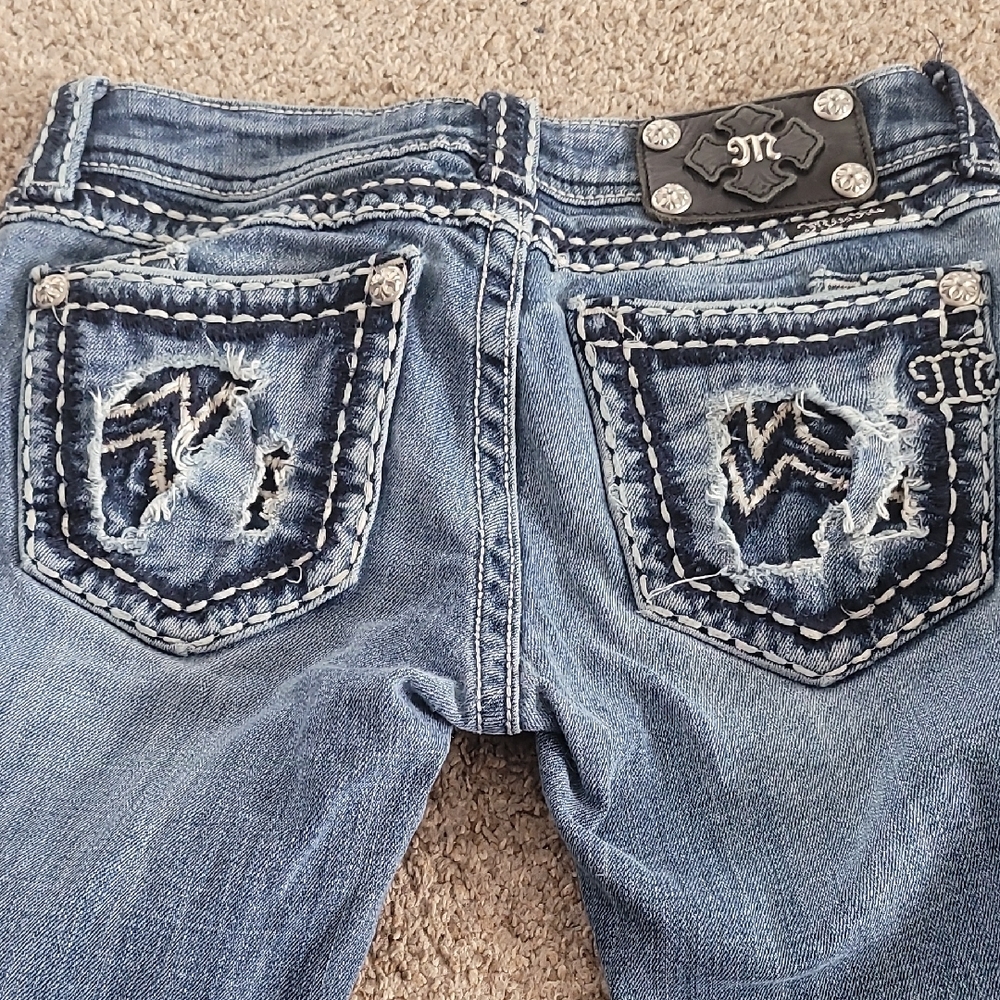 Miss Me Blue Distressed Women's Jeans